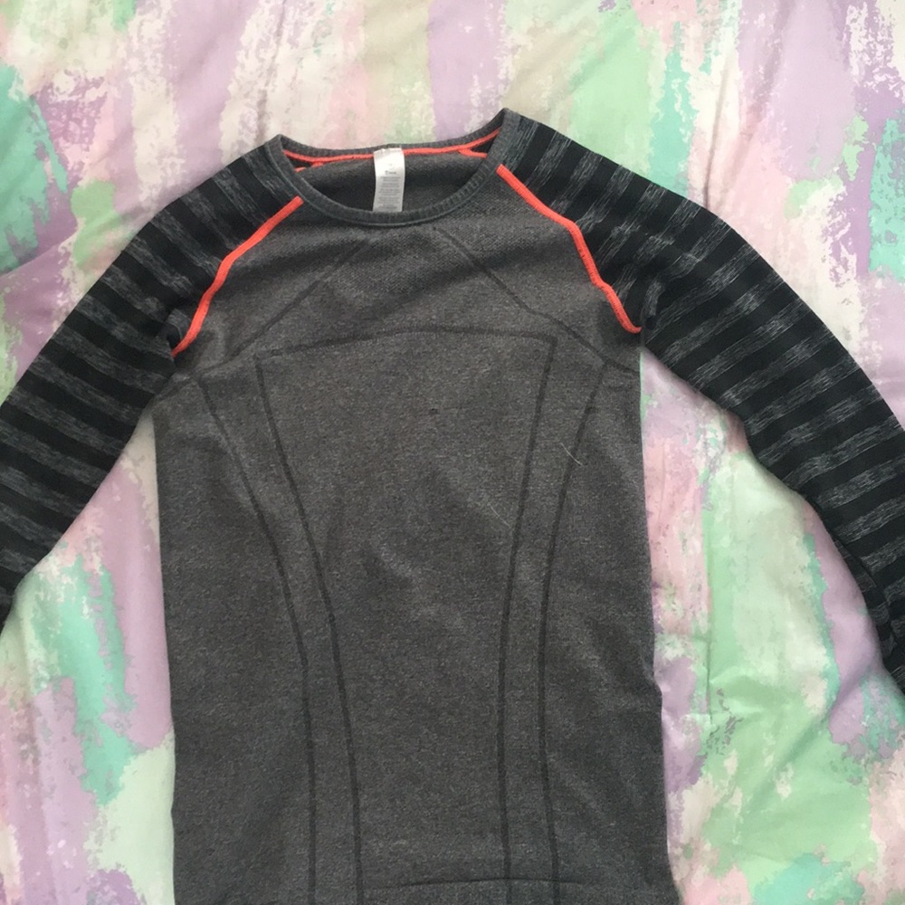 Black and Orange Longsleeve  Ivivva shirt (girls)